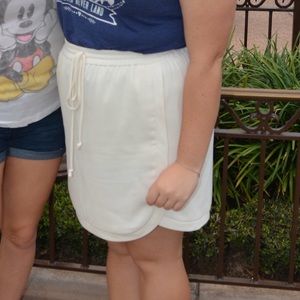 J. Crew Cream Skirt Elastic Waist